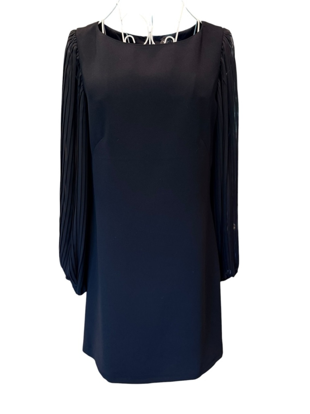 White House Black Market Midi Dress Long Sleeve Boat Neck WHBM Size 4